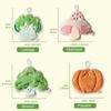 Pumpkin Shape Coral Fleece Hand Towel Three-layer Thick Super Absorbent Quick-drying Towels for Kitchen Bathroom Handkerchief