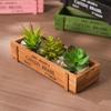 Retro Wooden Planter: Solid Wood Rectangular Balcony Pot with Bonsai Grid for Succulents and Flowers