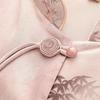 2026 Summer Women's Stand-up Collar Seven-Sleeve Chinese Style Top for Middle-Aged & Elderly