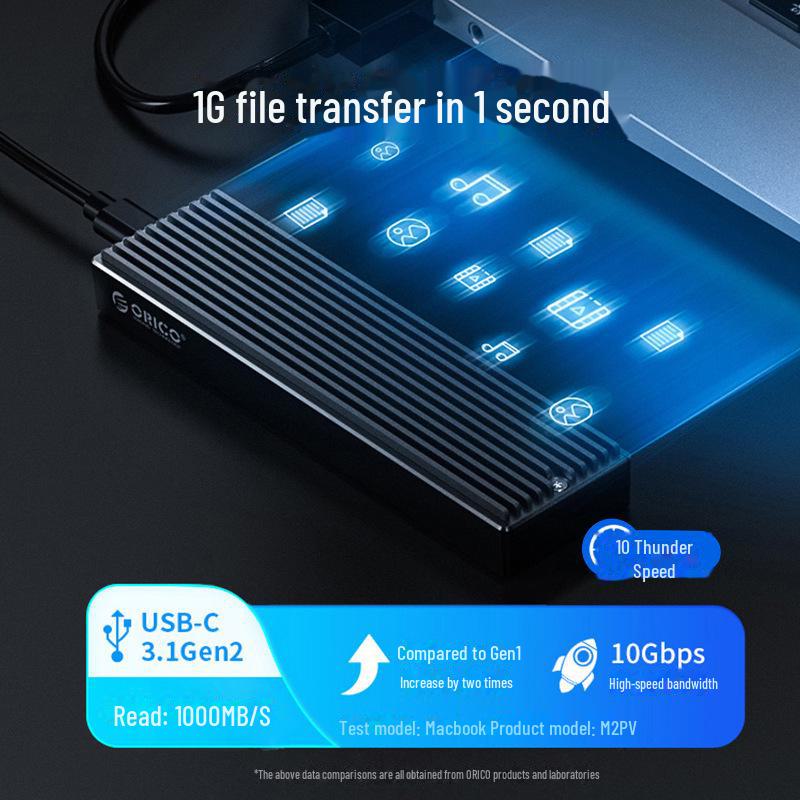Orico M.2 SSD Enclosure, SATA To USB 3.1, NVMe Aluminum Alloy Case