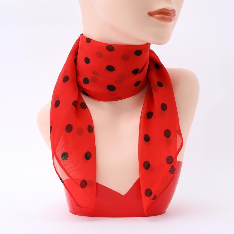 

Многосезонный шифоновый шелковый шарф: Универсальный квадратный 65 см для защиты от солнца и шеи