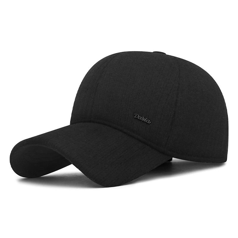 Middle-Aged Cap Men Winter Ear Protection Cap Thick Windproof Cold Baseball Cap Cotton Cap