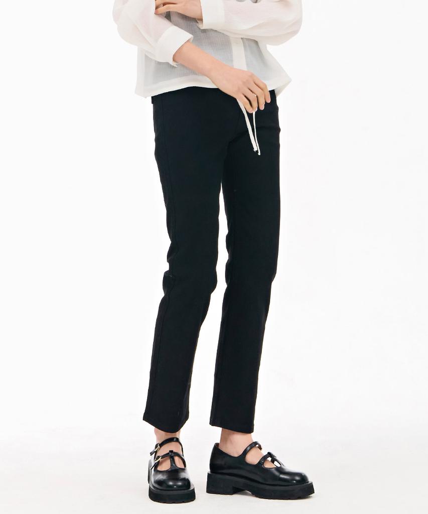CHASECULT Women'S Black Slim Straight Banding Air Jeans - Black