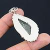 Natural Moss Prehnite Gemstone Pendant 925 Sterling Silver Jewelry For Girls