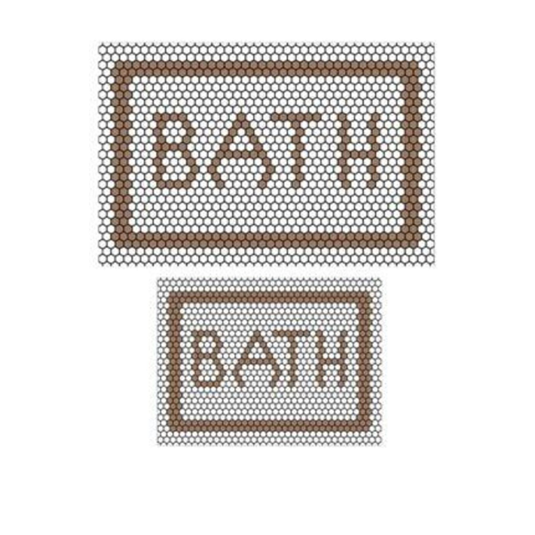 

FLQUE Bath Brown Коричневый моющийся коврик для ванной из двух частей