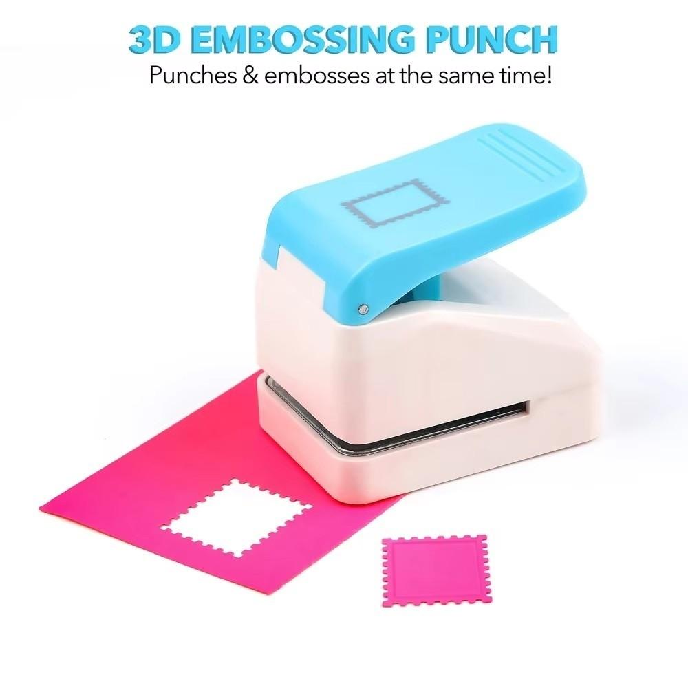 DIY Stamp Border Punch 2.87x2.39cm Stamp Shape Hole Punch Toothed Puncher Embosser Journal Making