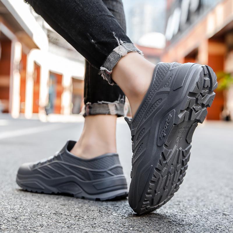 Modne Męskie Buty Deszczowe z Niską Cholewką Outdoorowe Antypoślizgowe Kalosze Męskie Modne Wodoodporne Buty Odporne na Ścieranie Buty Robocze do Kuchni Ogrodu Męskie