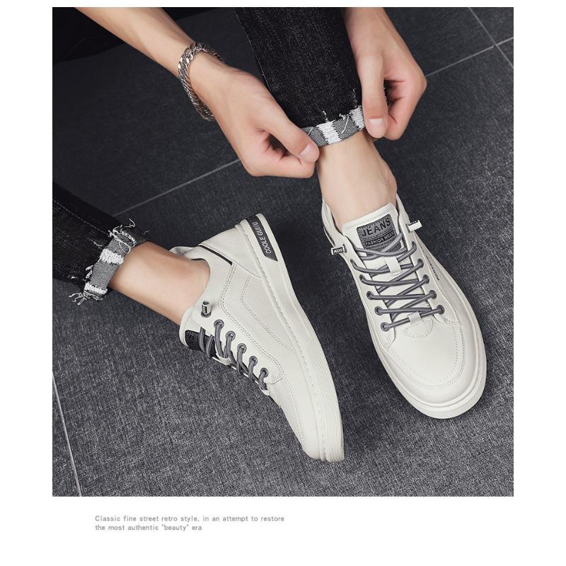 Men's Shoes, Casual Leather Shoes, Korean Version of The Trend of The Hundred Sports Tide Shoes, Men's Small White Board Shoes