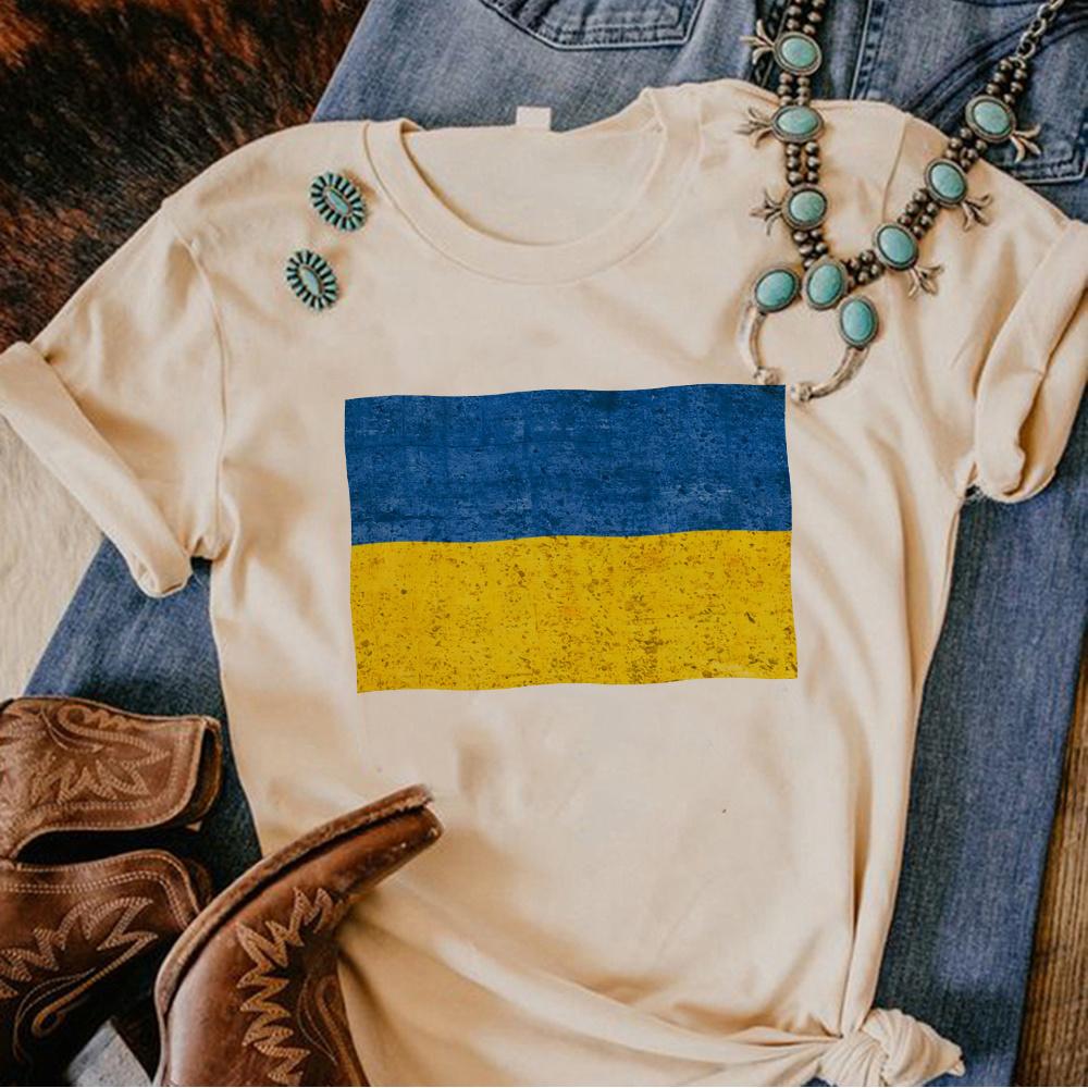 Ucraina Ucrania Ukraine T-shirts femmes haut drôle femme Anime bande dessinée Harajuku vêtements