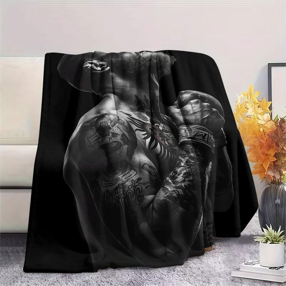 The Notorious Printed Flannel Blanket, Soft Throw for Bedroom Sofa, Washable, Christmas Present, Great Gift.