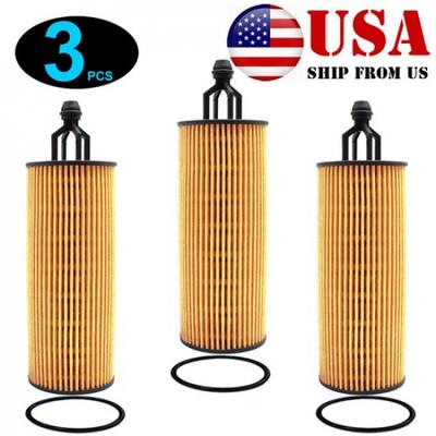 Qty 3, Oil Filter 68191349AC For Dodge Challenger Journey Jeep Wrangler 32 36