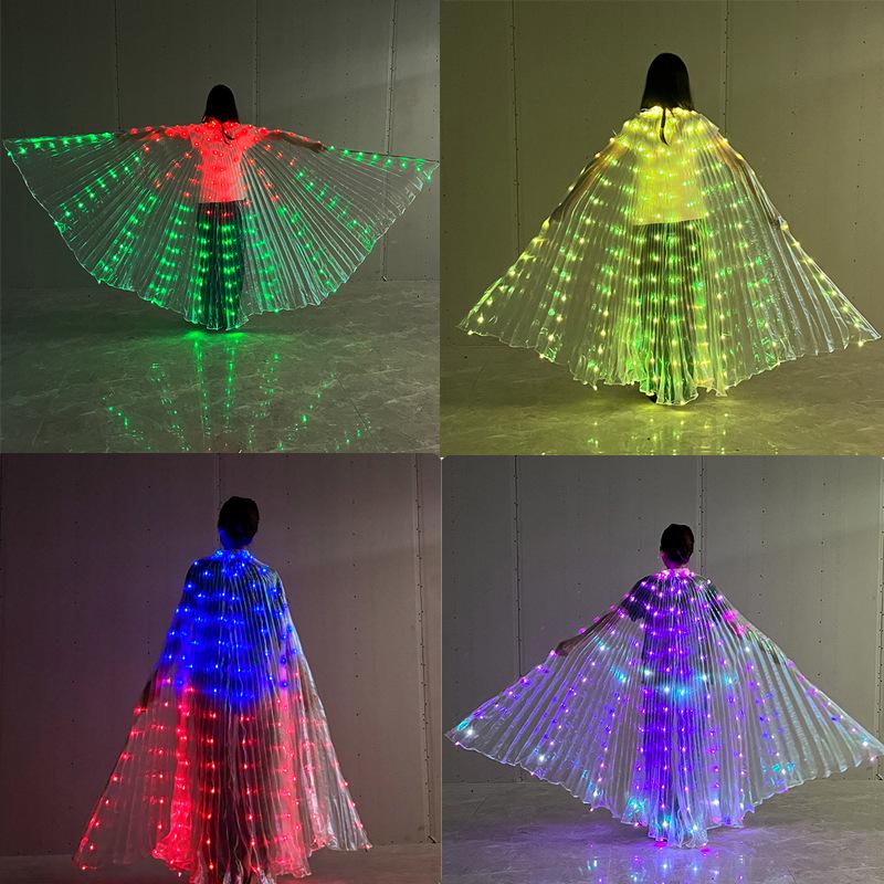 LED Luminous Butterfly Wings - Belly Dance, Fairy Costume, Catwalk Fluorescent Cloak