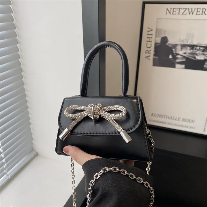 Mini Portable Small Square Shoulder Bag Women's  Autumn Winter New Fashion Chain Shoulder Messenger Crossbody Bag