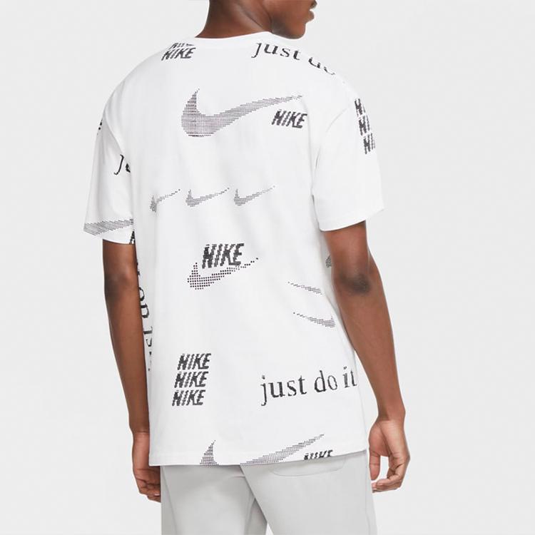 Nike Logo Graphic Crew Neck T-Shirt Men Tops White CW0378-100
