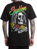 Sullen Herren Rasta Totenkopf Kurzarm Premium T-Shirt Tattoo Totenkopf Dread Tee