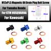 Motorcycle M12x1.5 Magnetic Oil Drain Plug Bolt Oil Drain Sump Nut Fit For Honda Kawasaki Yamaha Motocross Scooter ATV Quad Bike Fuel System