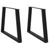 VidaXL Dining Table Legs In V-Shape, 2 Pieces, Black, 100 X (72-73,3) Cm, Steel 4012580
