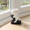 Dumbbell Figure Planter Fun Workout Planter, Modern Resin Treadmill Runner Plant Pot, Black And White Body Builder Holder, Cute Head for Succulents