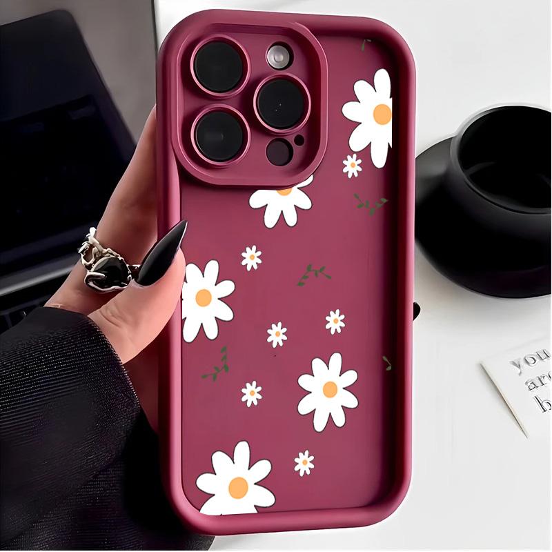 Case Cover For Realme 16 15 Pro 14 13 12 11 Plus 5G 15T C75 C71 C53 C55 GT6 GT3 Silicone Phone Casing Daisy Flowers Soft