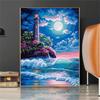 5D DIY Diamond Painting Sea Scenery Architecture Diamond Embroidery Painting Full Round Diamond Mosaic DIY Home Decor Gifts