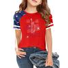 Kids Independence Day Graphic T Shirt Short Sleeve Casual Tee USA Patriotic Print Crew Neck Top for Boys Girls