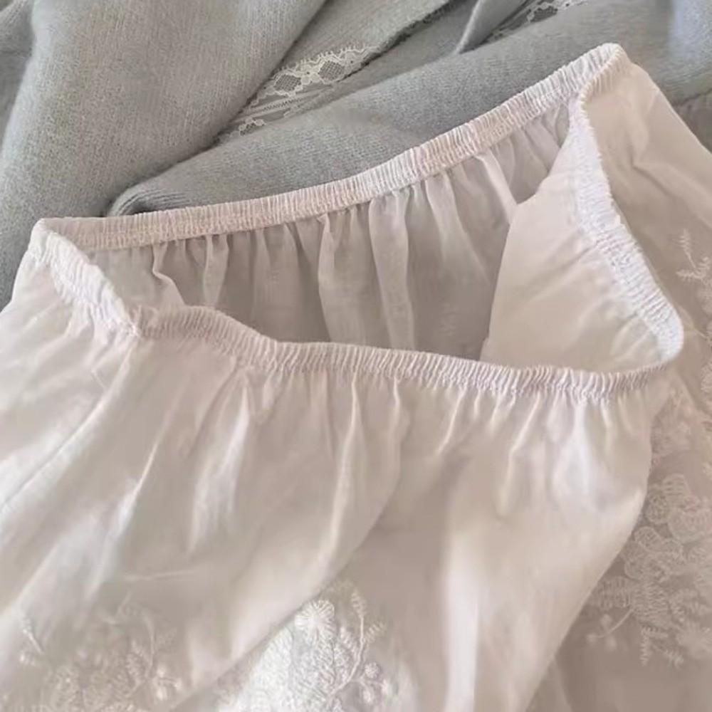High Waist Lace Underskirt Slips Embroidery Mesh Underskirt Slips Dress  Girls