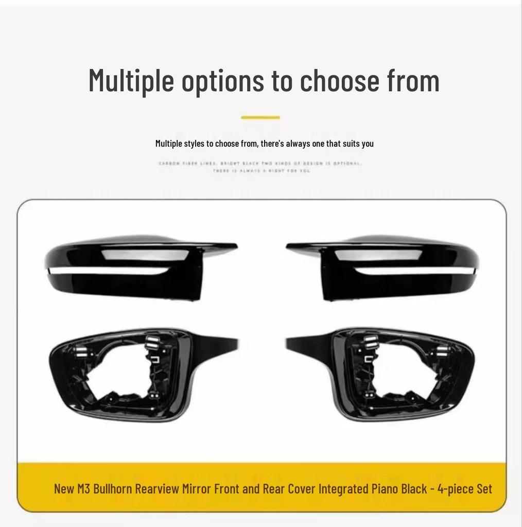 Gloss Black M3/M4 Rearview Mirror Cover Set for BMW 3 Series G20/G28/G80/G82
