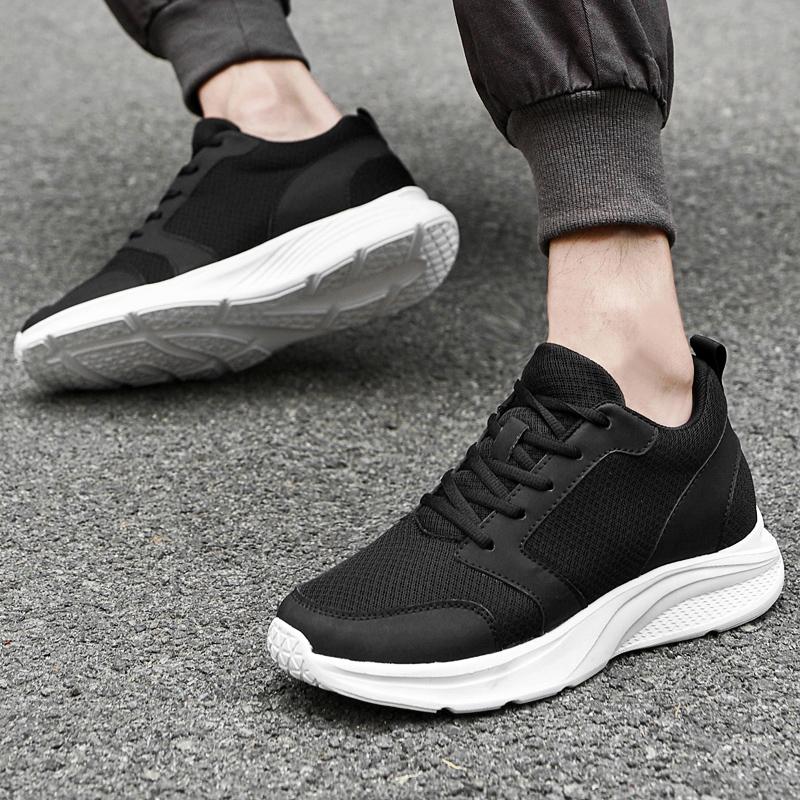 Lace-Up Male Shoes Breathable Men Genuine Leather Casual Shoes Fashion Men Sneakers Comfortable Hot Sale for Men Elevator Shoes
