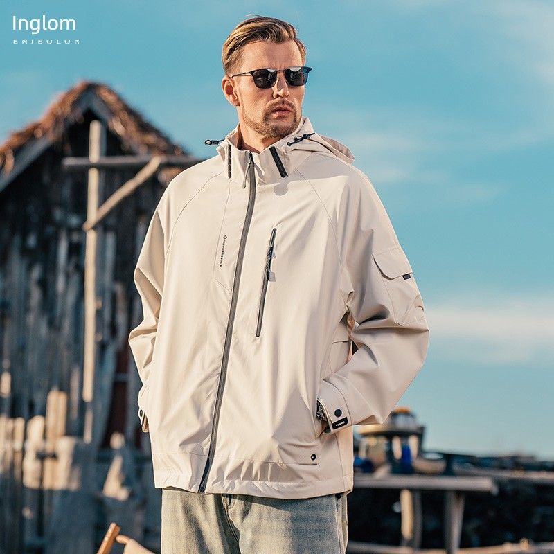 Yingjuelun Men's Hooded Jacket 2025 Autumn and Winter New Outdoor Workwear Jacket Men's Windproof Sports Top