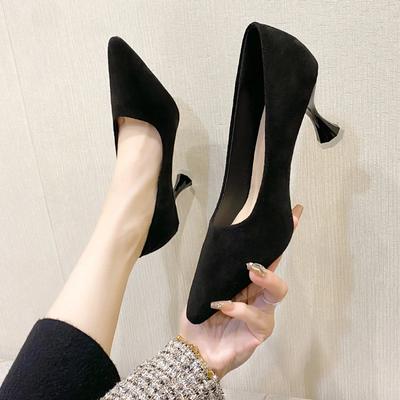Fashion Socialite Style Women's Flats Diamonds Comfortable Work Shoes High Heel Thin Heel Design Spring 2024 New Arrival