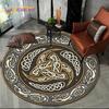 Viking Valknut Yggdrasil Tree of Life Rug Round Carpet 80cm Chair Non-slip Floor Mat Crawling For Kids Living Room Decor
