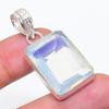 Natürlicher Milchopal Edelstein 925 Sterling Silber Schmuck Anhänger 1,65" AP-14297