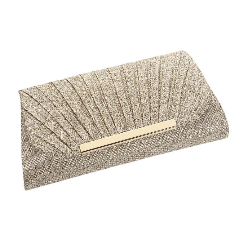 Elegant Sequin Pleated Evening Bag - Women's Chain Shoulder Party Purse