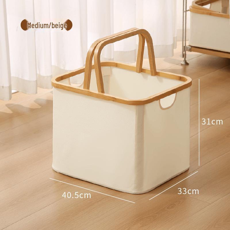 Elegant Foldable Laundry Hamper - Spacious Bathroom Storage Basket