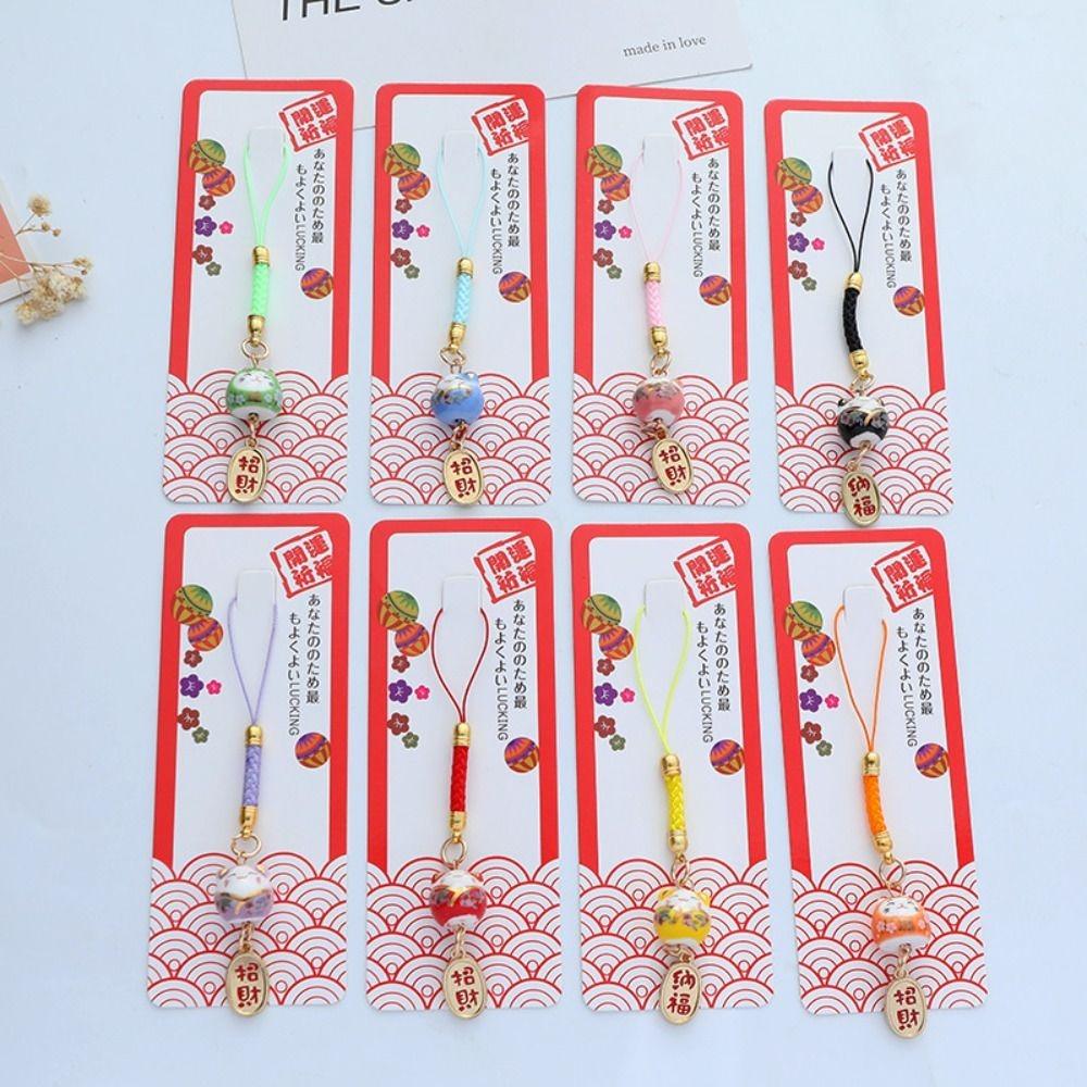 Bag Pendant Maneki Neko Pendant Cartoon Phone Strap Ornaments Cute Lucky Cat Keychain  Gifts