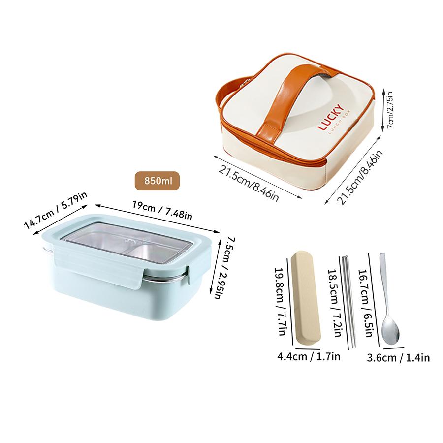 304 Edelstahl Bento Lunchbox für Kinder Schüler Einzel-/Doppelkammer Versiegelt Tragbarer Lunchbehälter Mikrowellengeeignet