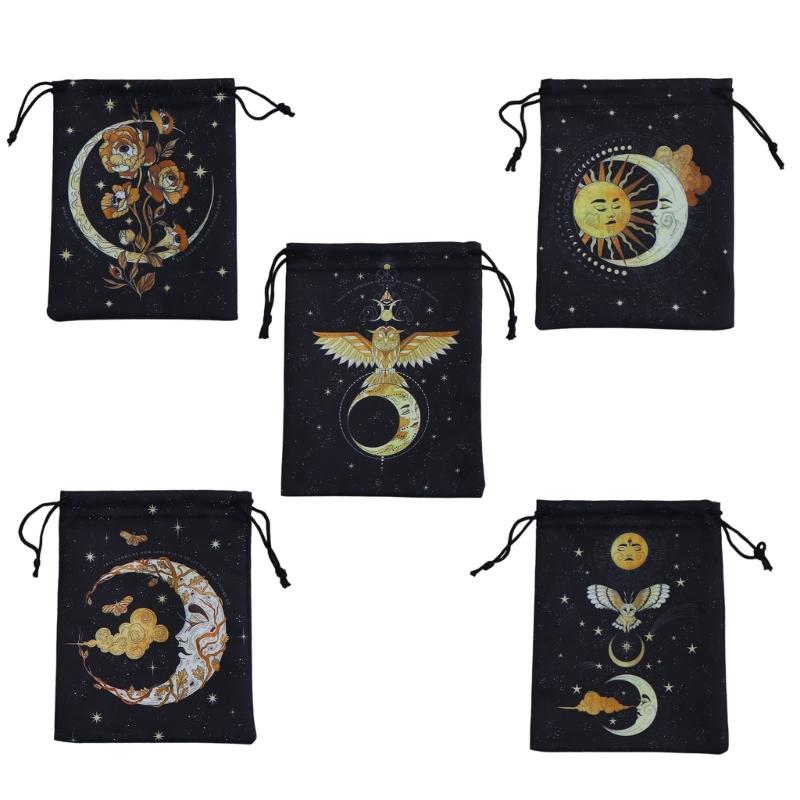 Samt Kordelzugbeutel Tarot Orakelkarten Runenbeutel Geschenktasche Schmuckbeutel