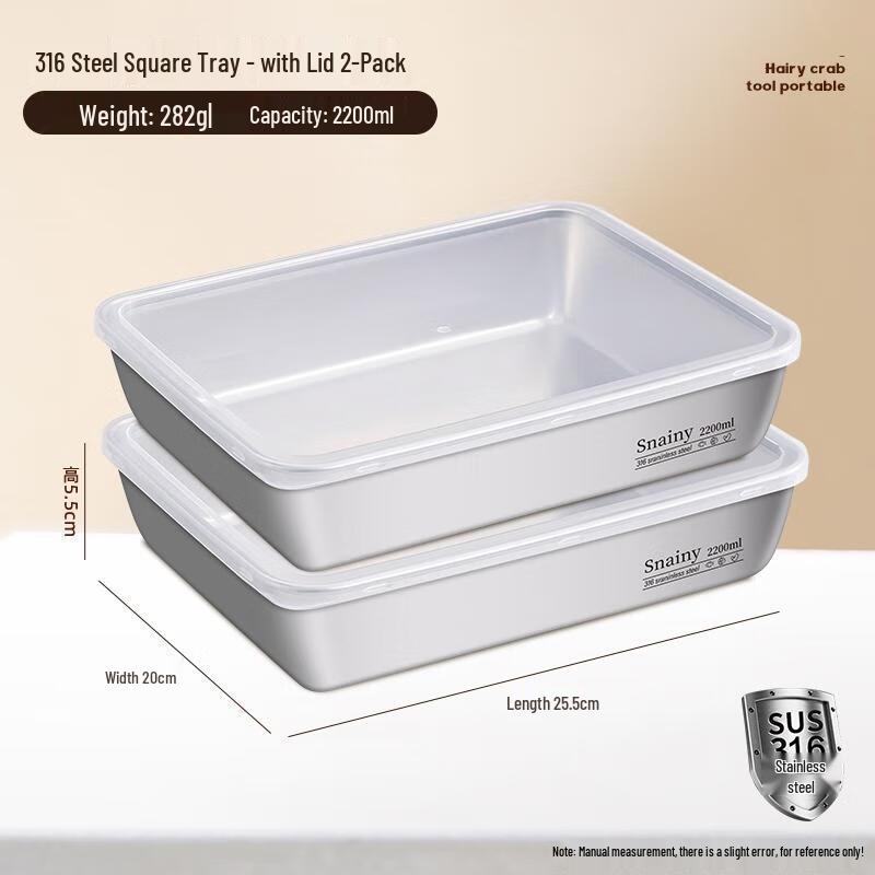Fango 316L Stainless Steel Meal Prep & Food Storage Box Set
