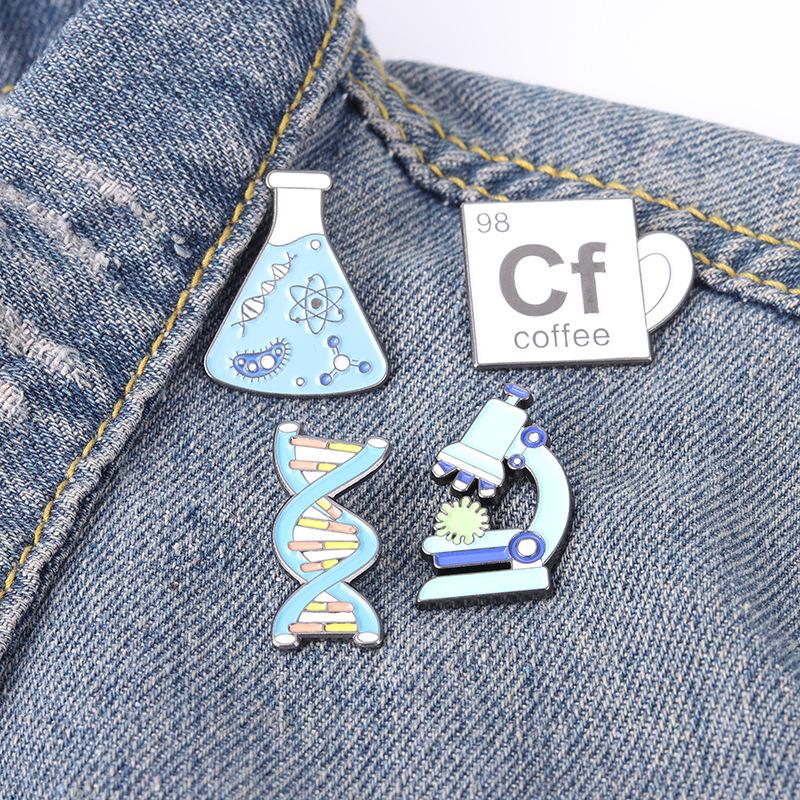 Personality & Creativity Alloy Brooch with Cell Division Design