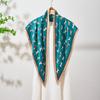 Summer Atmosphere Wearing Belt Waist Seal Twill Silk Simulation Silk Cool Triangle Scarf Cashew Print Women's Silk Scarf