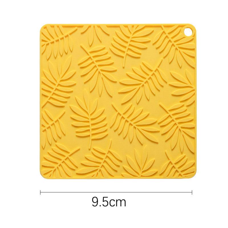 Square Silicone Coaster Heat Resistant Bolw Mats Anti-slip Placemat Table Protector Waterproof  Mug Mat Kitchen Dishes Tableware