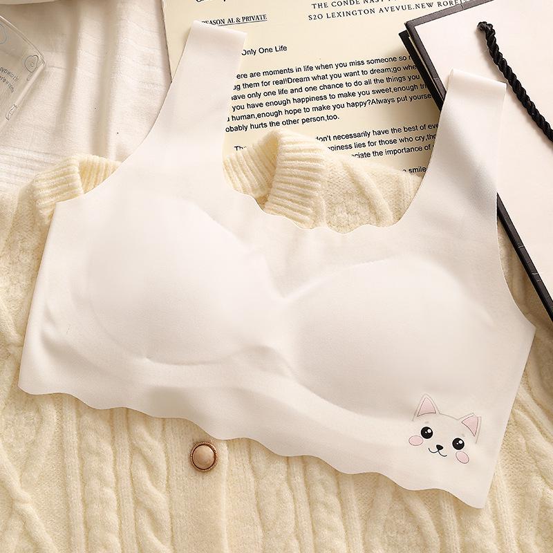 Dívčí vývojová podprsenka z ledového hedvábí – Bezešvá, tenký styl pro žákyně základních škol