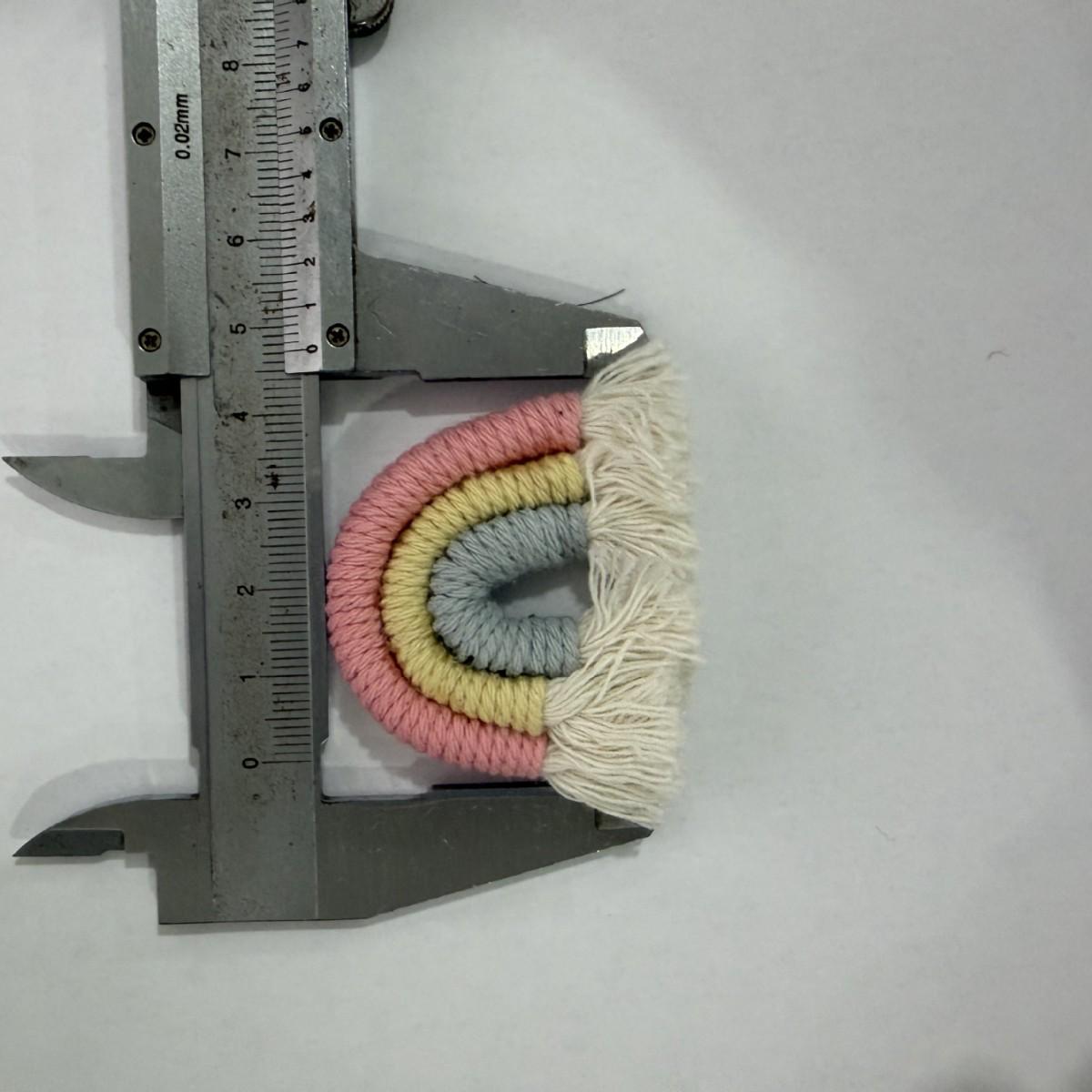 

Bohemian Handmade Woven Rainbow Cotton Tassel Pendant Bag Ornament