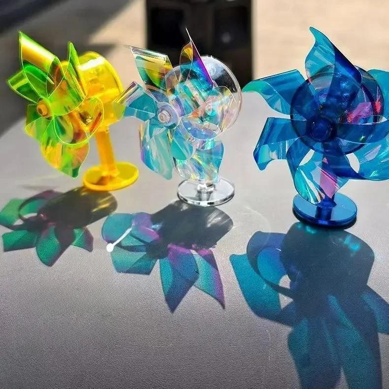 Car, motorcycle, wind energy, colorful lights, small windmill ornaments, wind power generation, LED lights, car roof decoration