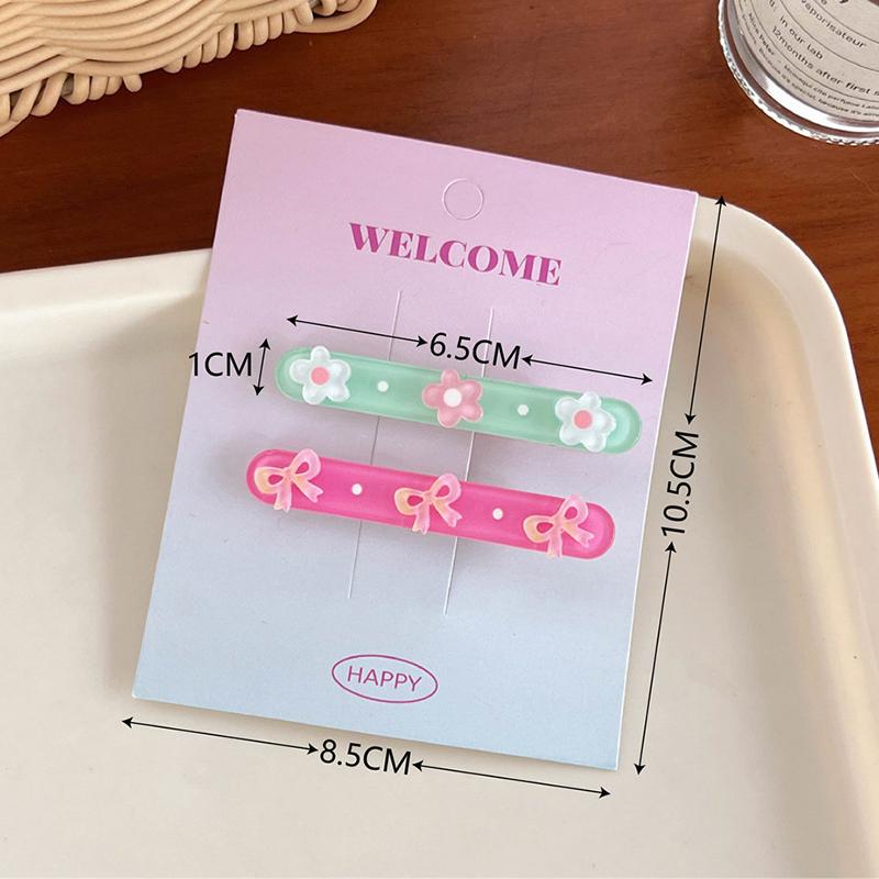 

2 шт. пасторальный стиль акриловые заколки для волос с цветком для женщин и девочек милые универсальные заколки для волос с челкой модные боковые заколки аксессуары для волос A2