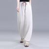 Women's High Waist Cotton Linen Lantern Pants - Spring/Autumn Loose Harem Style