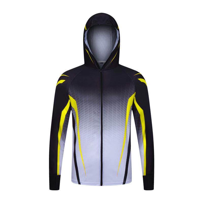 Men's Summer Breathable Camouflage Hooded Long Sleeve Sun Protection Fishing Shirt