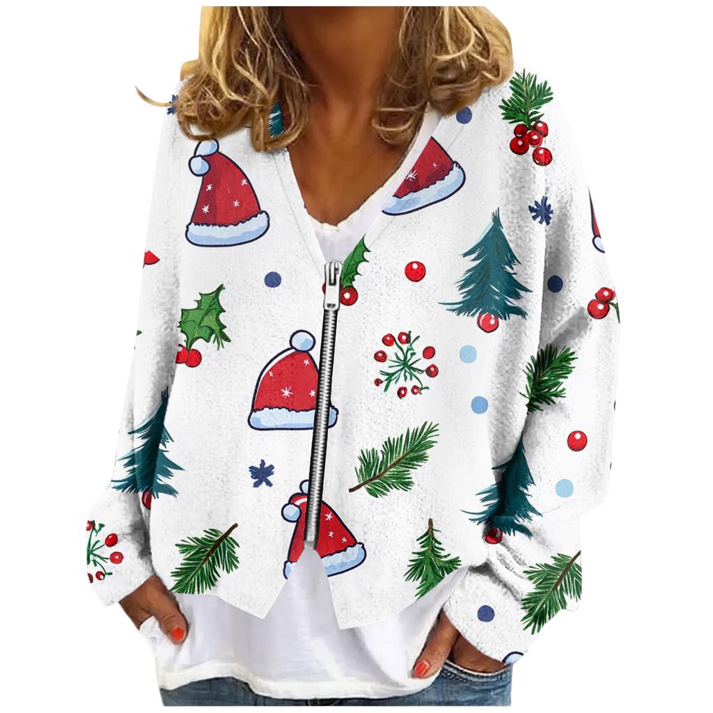 Womens Zip Up Sweaters Sweatshirts Long Sleeve Oversized Jackets Soft Casual Loose Tunic Tops