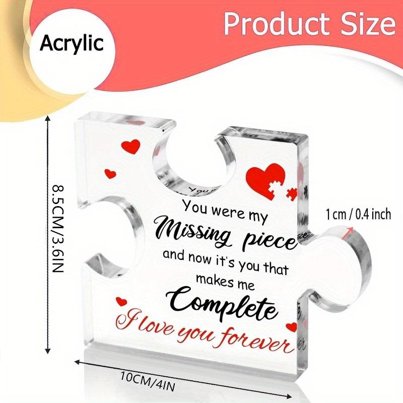 Romantic Puzzle Plaque - Heartfelt Anniversary & Valentine's Gift for Couples