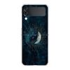 Phone Case For Samsung Galaxy Z Flip 3 4 5 Hard Folding Clear PC Bumper Planet and starry sky art For Samsung Z Flip 6 Cover
